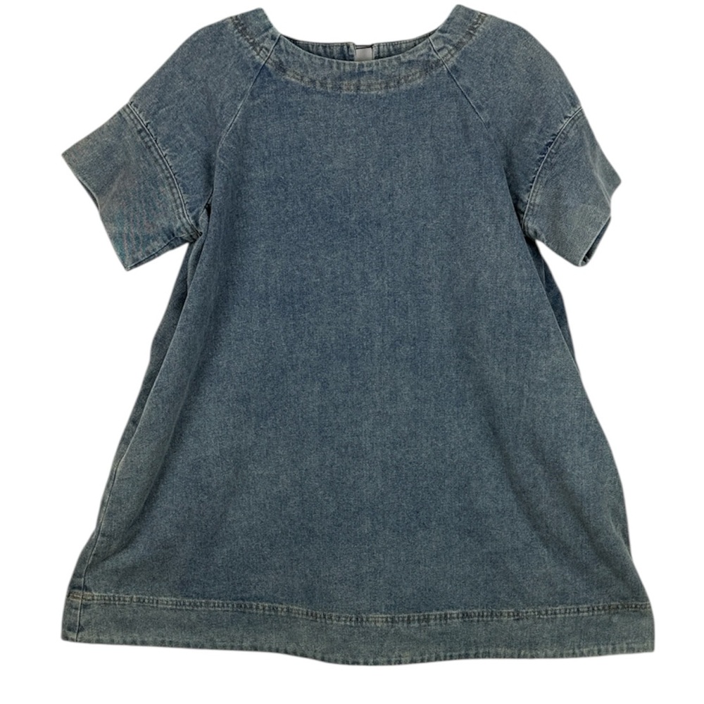 Porridge Anthropologie Denim Raglan A-line Shift Dress - Petite Small